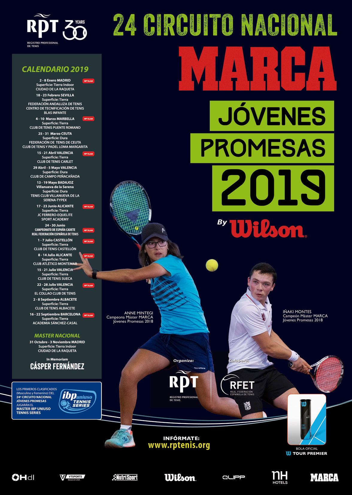 CIRCUITO NACIONAL DE TENIS MARCA JOVENES PROMESAS 2019 -SUECA